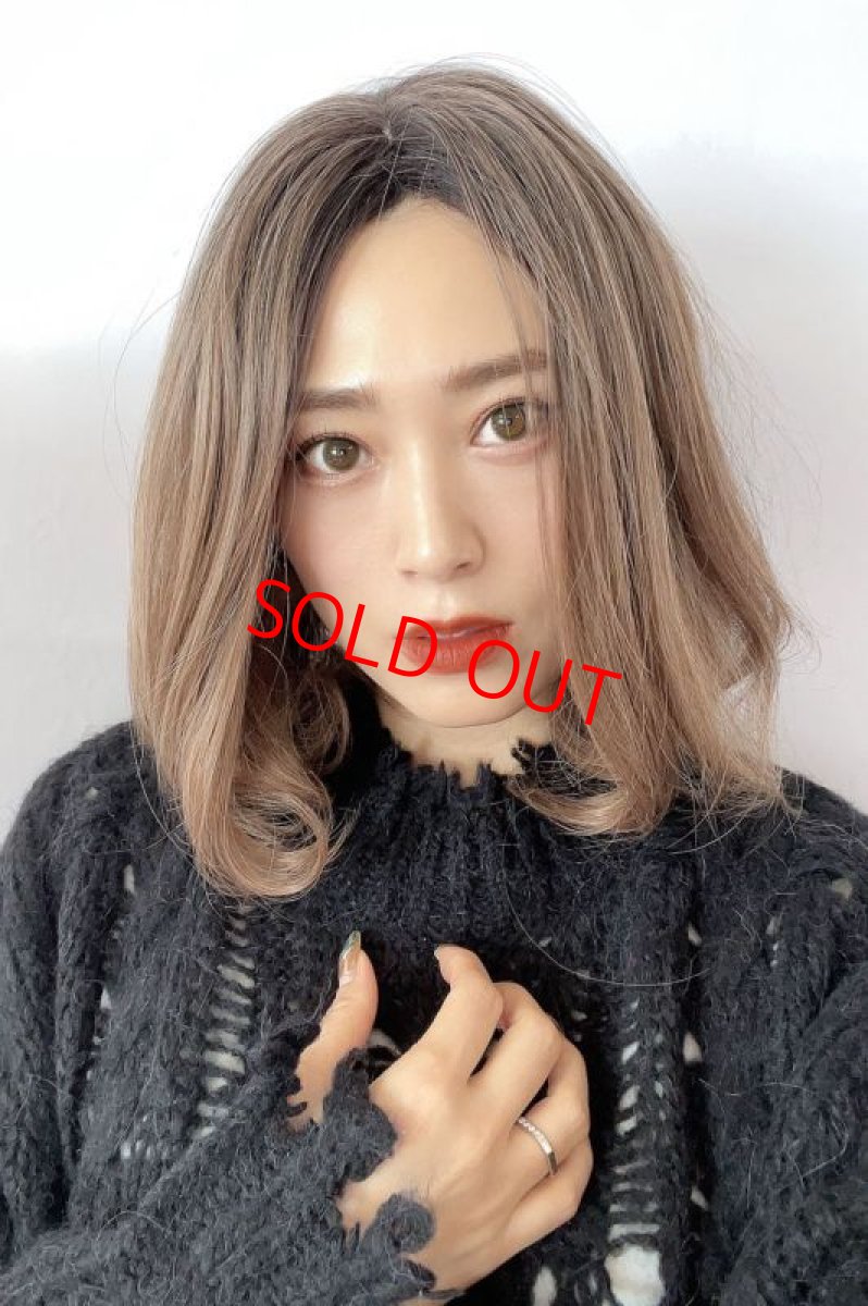 画像17: 【SALE】《Sサイズ展開有》とろみワンカールロブ【根元黒染め×シフォンベージュ】 (17)