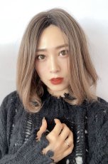 画像17: 【SALE】《Sサイズ展開有》とろみワンカールロブ【根元黒染め×シフォンベージュ】 (17)