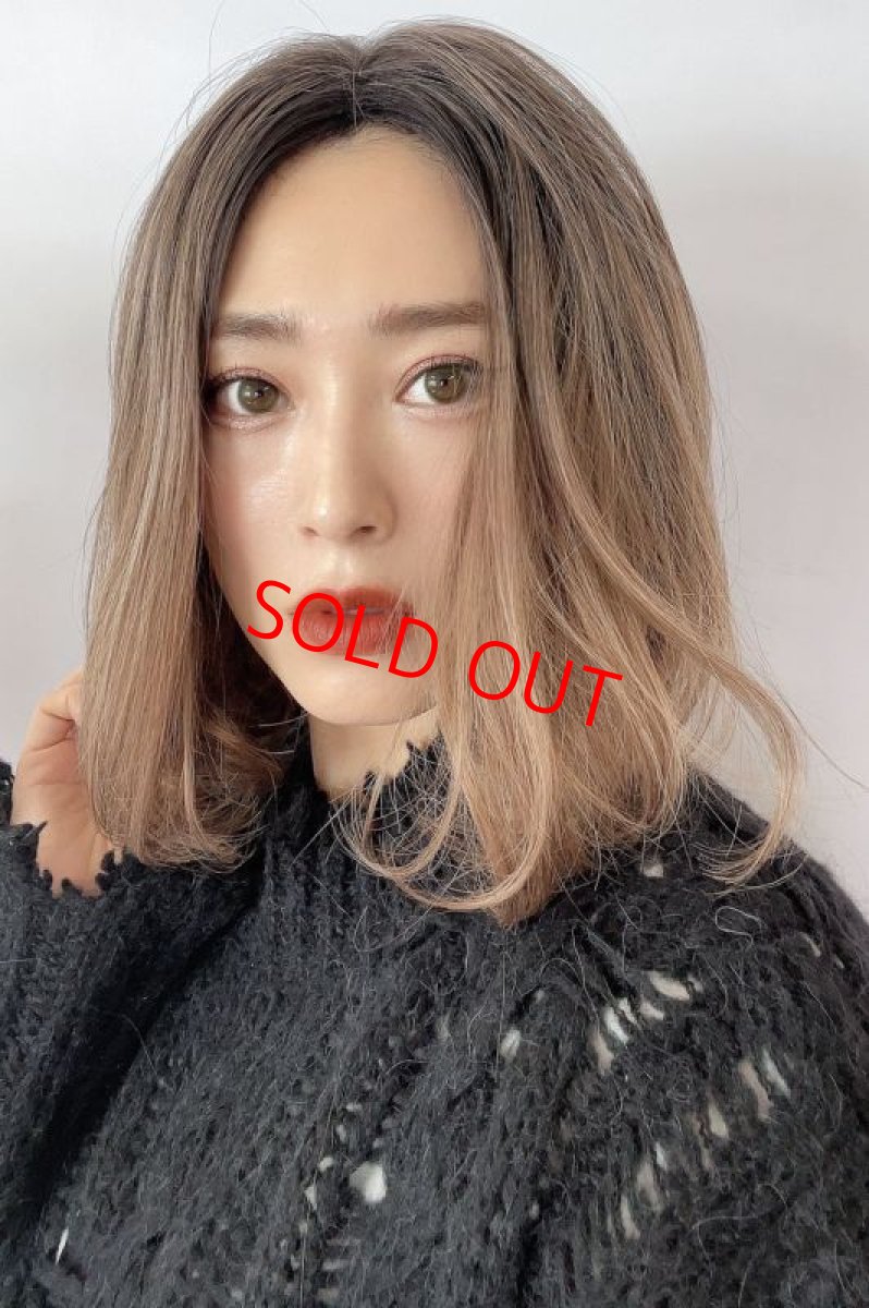 画像10: 【SALE】《Sサイズ展開有》とろみワンカールロブ【根元黒染め×シフォンベージュ】 (10)