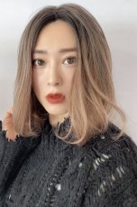 画像10: 【SALE】《Sサイズ展開有》とろみワンカールロブ【根元黒染め×シフォンベージュ】 (10)