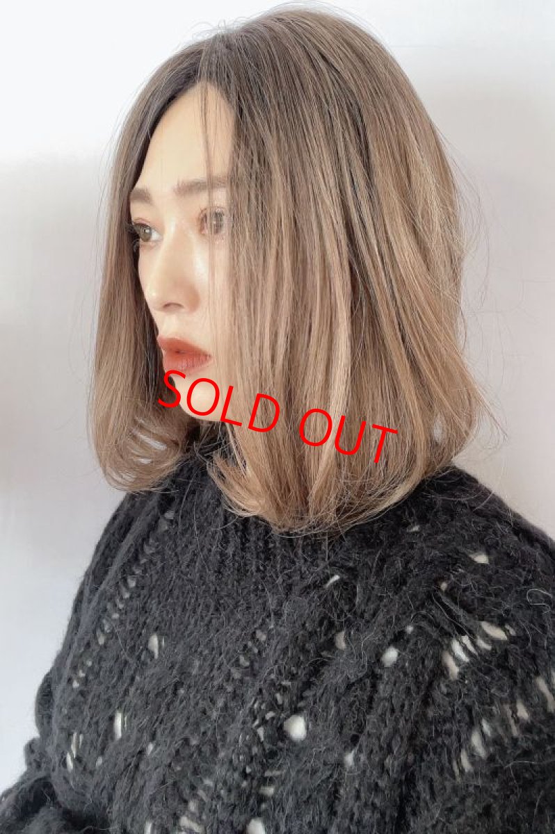 画像15: 【SALE】《Sサイズ展開有》とろみワンカールロブ【根元黒染め×シフォンベージュ】 (15)