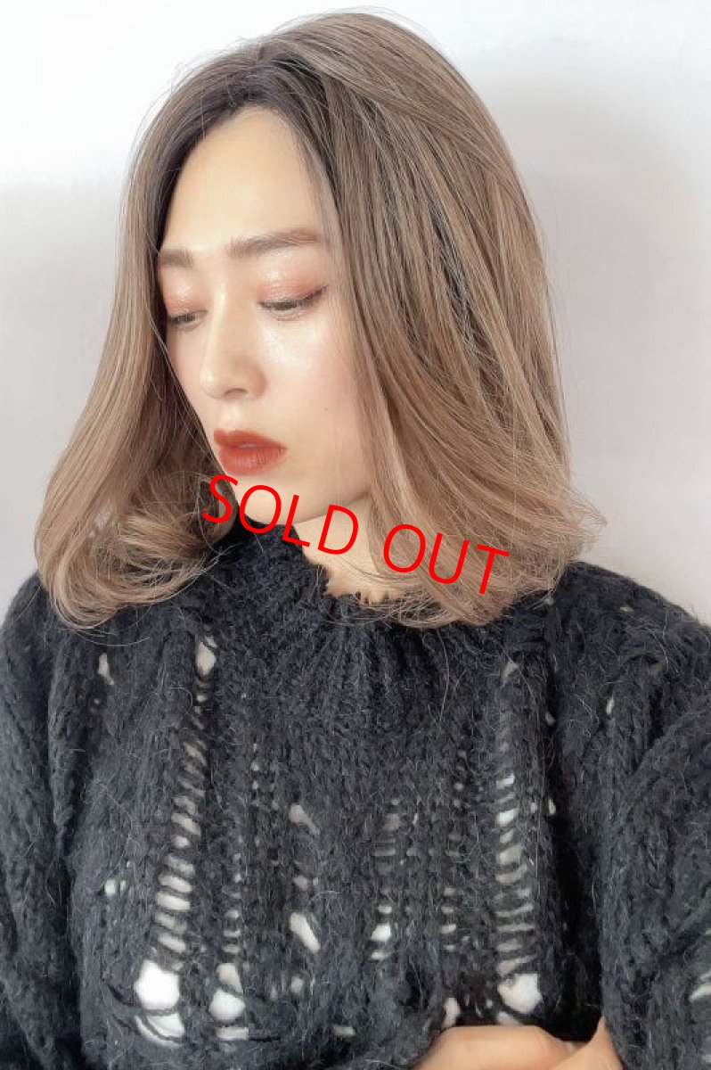 画像12: 【SALE】《Sサイズ展開有》とろみワンカールロブ【根元黒染め×シフォンベージュ】 (12)