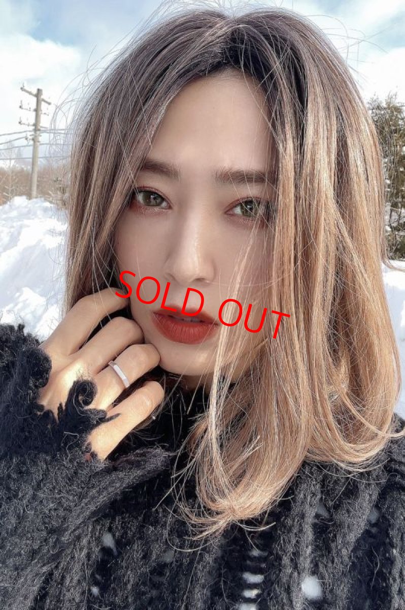 画像3: 【SALE】《Sサイズ展開有》とろみワンカールロブ【根元黒染め×シフォンベージュ】 (3)