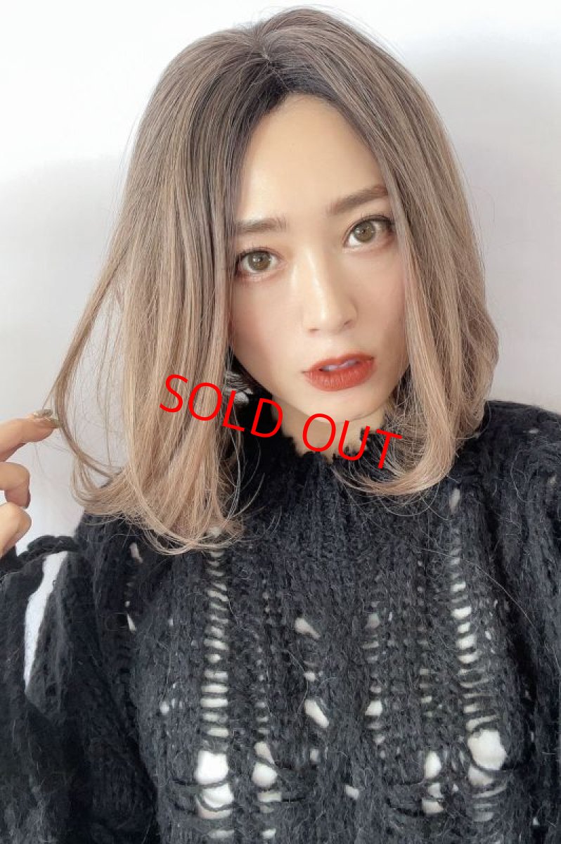 画像7: 【SALE】《Sサイズ展開有》とろみワンカールロブ【根元黒染め×シフォンベージュ】 (7)