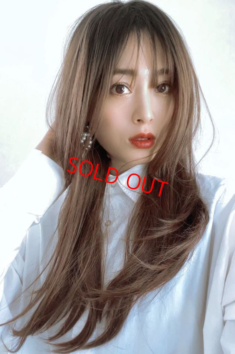 画像21: 《Sサイズ展開あり》極薄ふかし加工✩シースルーバング☆小顔レイヤーエアリーロング【根元黒染め×マロンブラウン】 (21)