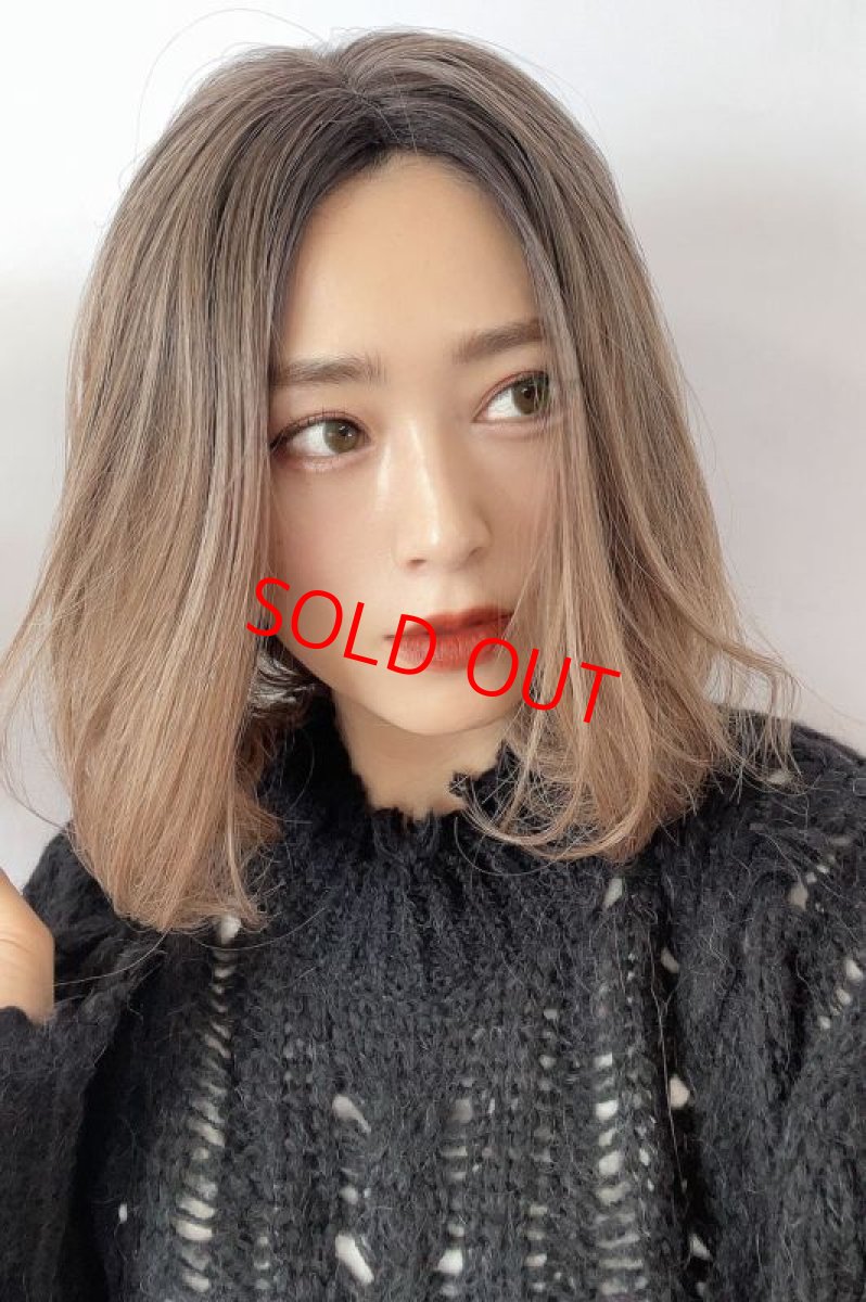 画像9: 【SALE】《Sサイズ展開有》とろみワンカールロブ【根元黒染め×シフォンベージュ】 (9)