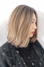 画像16: 【SALE】《Sサイズ展開有》とろみワンカールロブ【根元黒染め×シフォンベージュ】 (16)