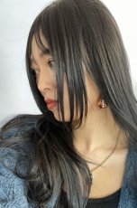 画像7: 《Sサイズ展開有》☆極薄ふかし加工✩シースルーバング☆小顔レイヤーエアリーロング【ブラック】 (7)