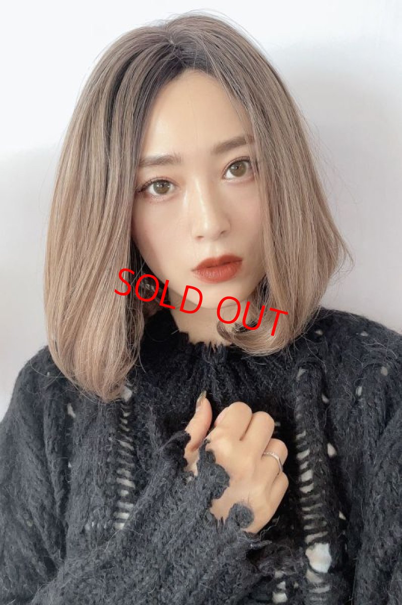 画像14: 【SALE】《Sサイズ展開有》とろみワンカールロブ【根元黒染め×シフォンベージュ】 (14)