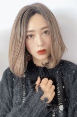 画像14: 【SALE】《Sサイズ展開有》とろみワンカールロブ【根元黒染め×シフォンベージュ】 (14)