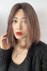 画像4: 【SALE】《Sサイズ展開有》とろみワンカールロブ【根元黒染め×マロンブラウン】 (4)