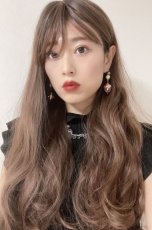 画像3: I型つむじ☆斜め分けランダムゆる巻きウェーブロング【根元黒mix×マロンブラウン】　 (3)