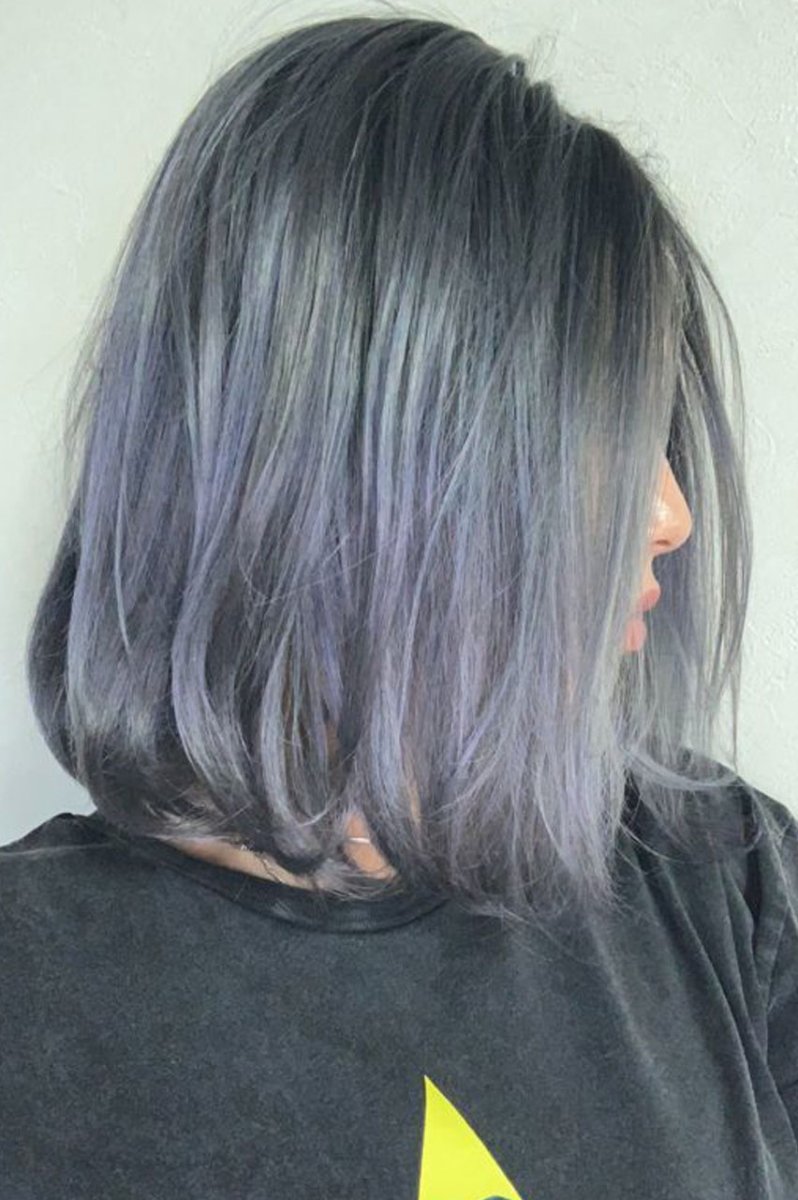 画像9: 【SALE】《Sサイズ展開有》とろみワンカールロブ【根本黒染め×アメジストパープルグレー】 (9)