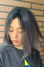 画像10: 【SALE】《Sサイズ展開有》とろみワンカールロブ【根本黒染め×アメジストパープルグレー】 (10)