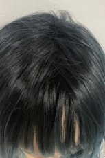 画像20: 《SALE》ふかし加工☆オルチャン風シースルーバングフェミニンカールロング【根元黒染め×ピーコック・グリーン×マゼラン・ブルー】 (20)