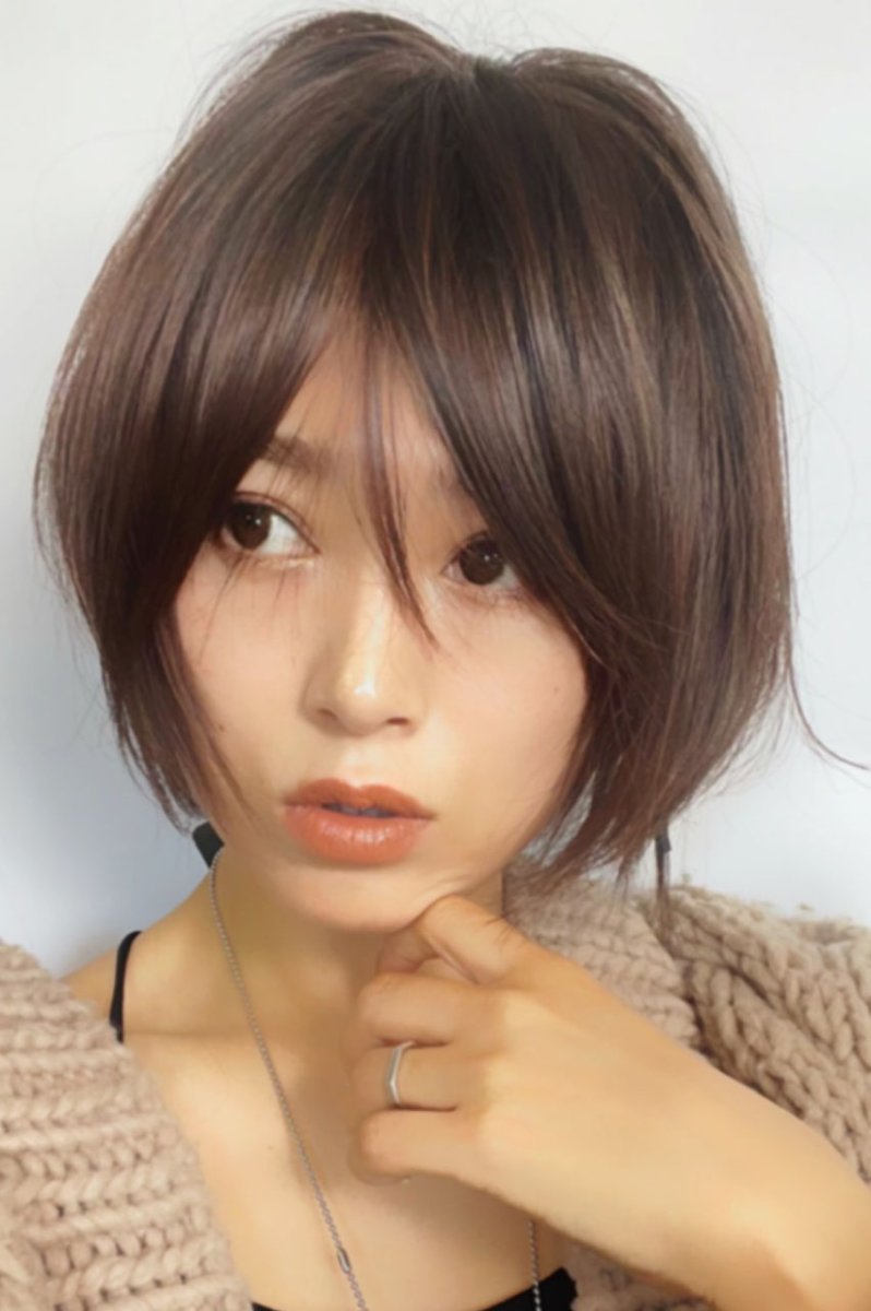 画像11: 《Sサイズ展開有》大人可愛い✩美フォルムレイヤーショートボブ【根元黒mix×マロンブラウン】　 (11)