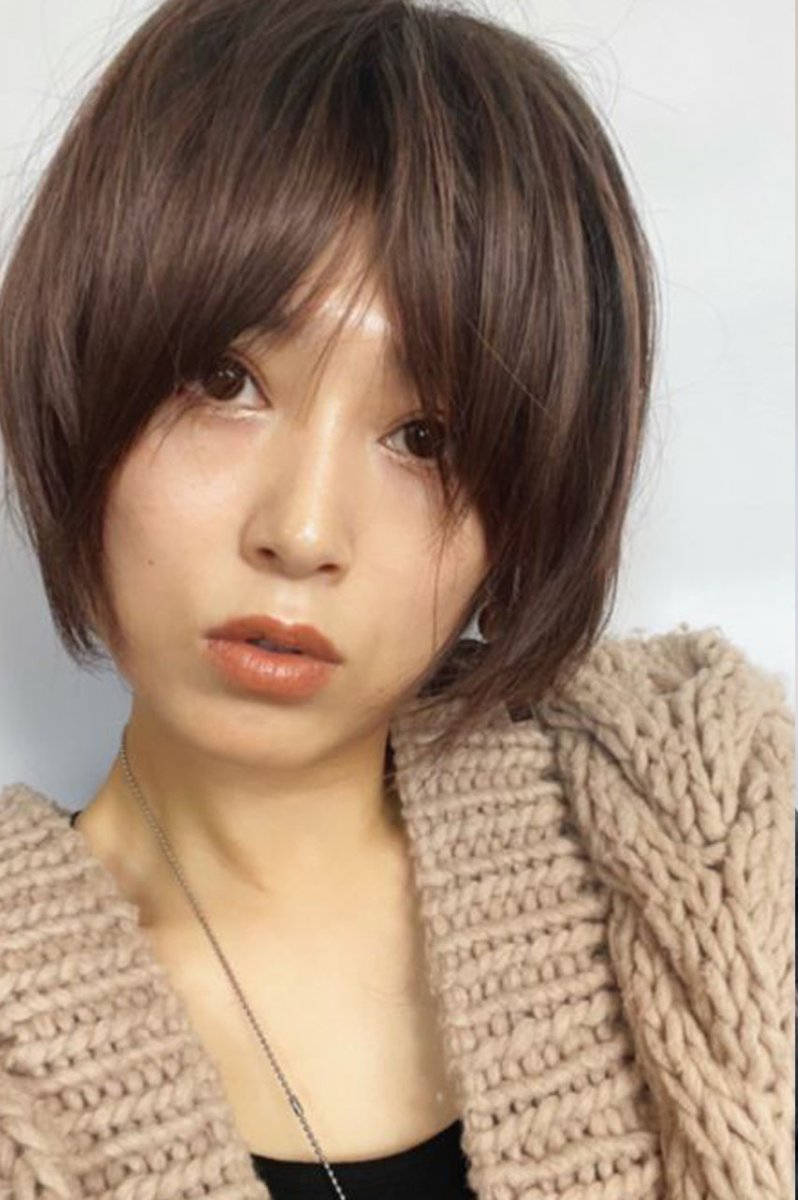 画像9: 《Sサイズ展開有》大人可愛い✩美フォルムレイヤーショートボブ【根元黒mix×マロンブラウン】　 (9)