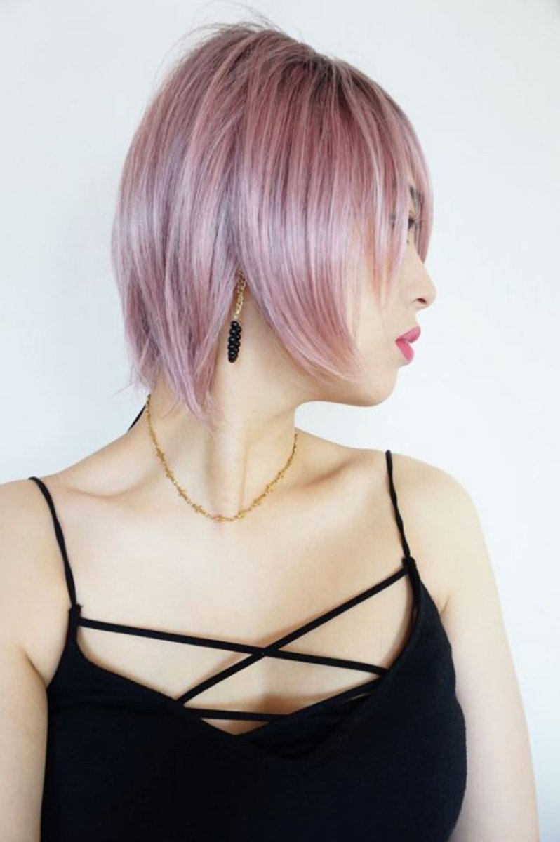 画像14: 《Sサイズ展開有》大人可愛い✩美フォルムレイヤーショートボブ【根元黒mix×シュガーピンク】  (14)