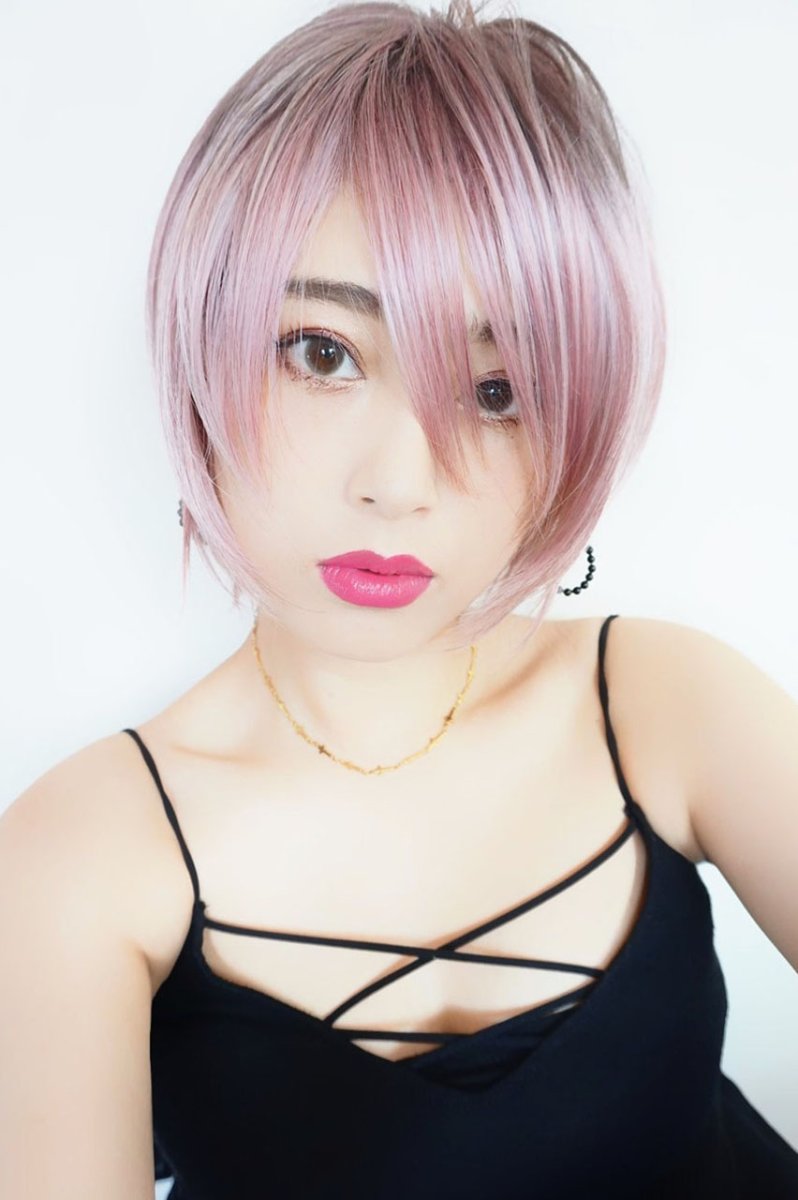 画像7: 《Sサイズ展開有》大人可愛い✩美フォルムレイヤーショートボブ【根元黒mix×シュガーピンク】  (7)