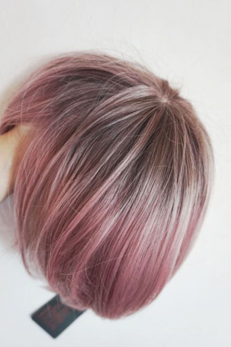 画像18: 《Sサイズ展開有》大人可愛い✩美フォルムレイヤーショートボブ【根元黒mix×シュガーピンク】  (18)