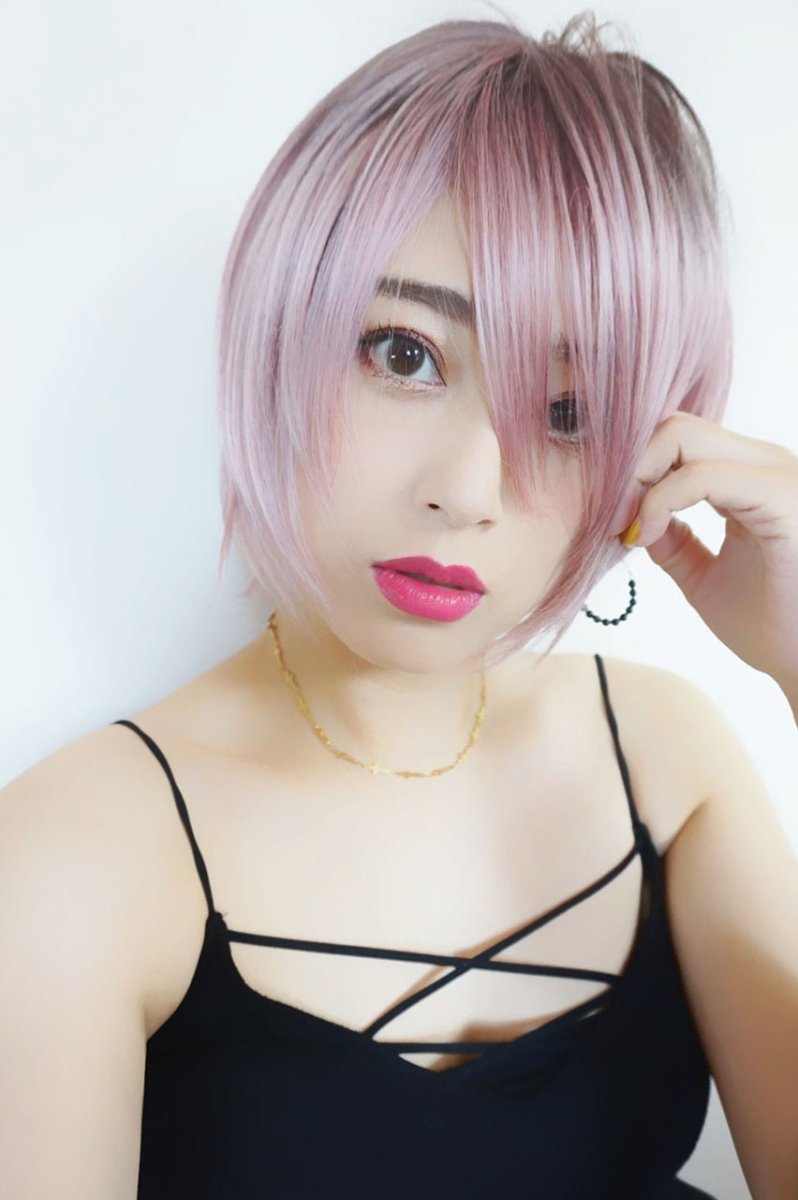 画像17: 《Sサイズ展開有》大人可愛い✩美フォルムレイヤーショートボブ【根元黒mix×シュガーピンク】  (17)