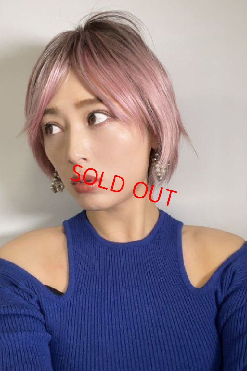画像3: 《Sサイズ展開有》大人可愛い✩美フォルムレイヤーショートボブ【根元黒mix×シュガーピンク】  (3)