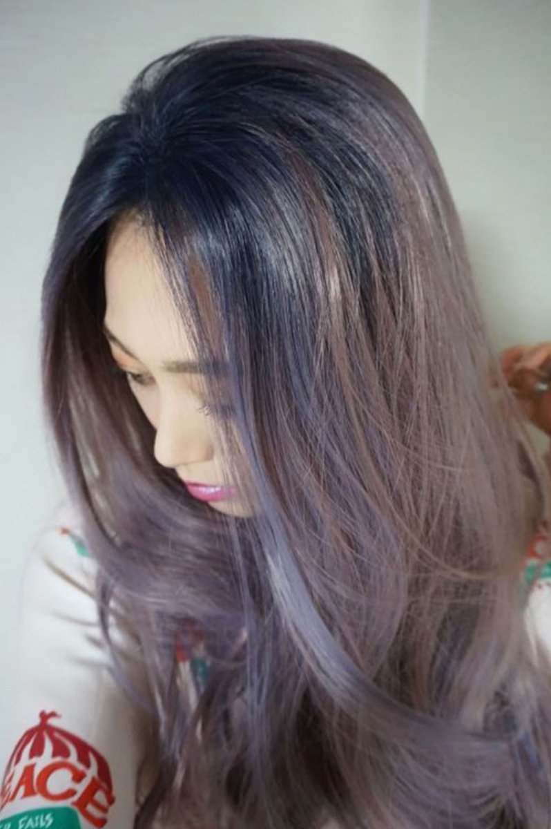 画像22: 【SALE】front lace wig☆ジェンダーレスウェーブロング【根元黒染め×ラベンダー×ピンクmix】 (22)