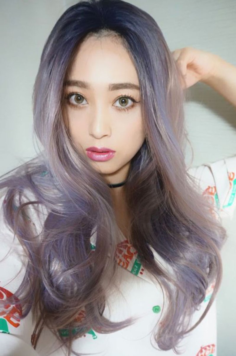 画像21: 【SALE】front lace wig☆ジェンダーレスウェーブロング【根元黒染め×ラベンダー×ピンクmix】 (21)