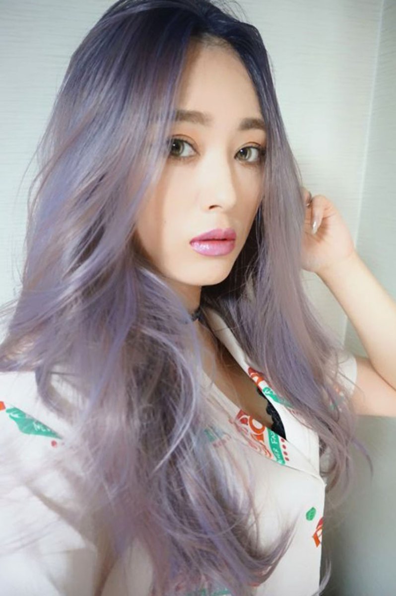 画像12: 【SALE】front lace wig☆ジェンダーレスウェーブロング【根元黒染め×ラベンダー×ピンクmix】 (12)