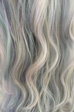 画像21: 【SALE】レインボーシリーズ☆リラックスウェーブロング【根元黒スノーレインボー】 (21)