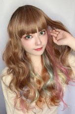 画像2: 《SALE》レインボーシリーズ☆リラックスウェーブロング【ライトブラウンベース】 (2)