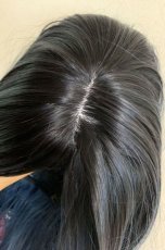 画像12: 【SALE】幅広I型つむじ☆クールレイヤーストレートセミロング【根元黒染め×ブードゥーブルー】 (12)
