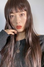 画像1: 【SALE】眉上バング☆ぱっつんモードストレートロング【NC】 (1)