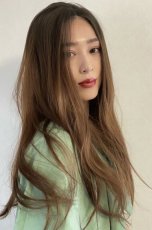 画像11: front lace wig☆センターパート☆ワンレンストレートロング【根元黒染め×ベーシックブラウン】 (11)