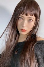 画像2: 【SALE】眉上バング☆ぱっつんモードストレートロング【NC】 (2)