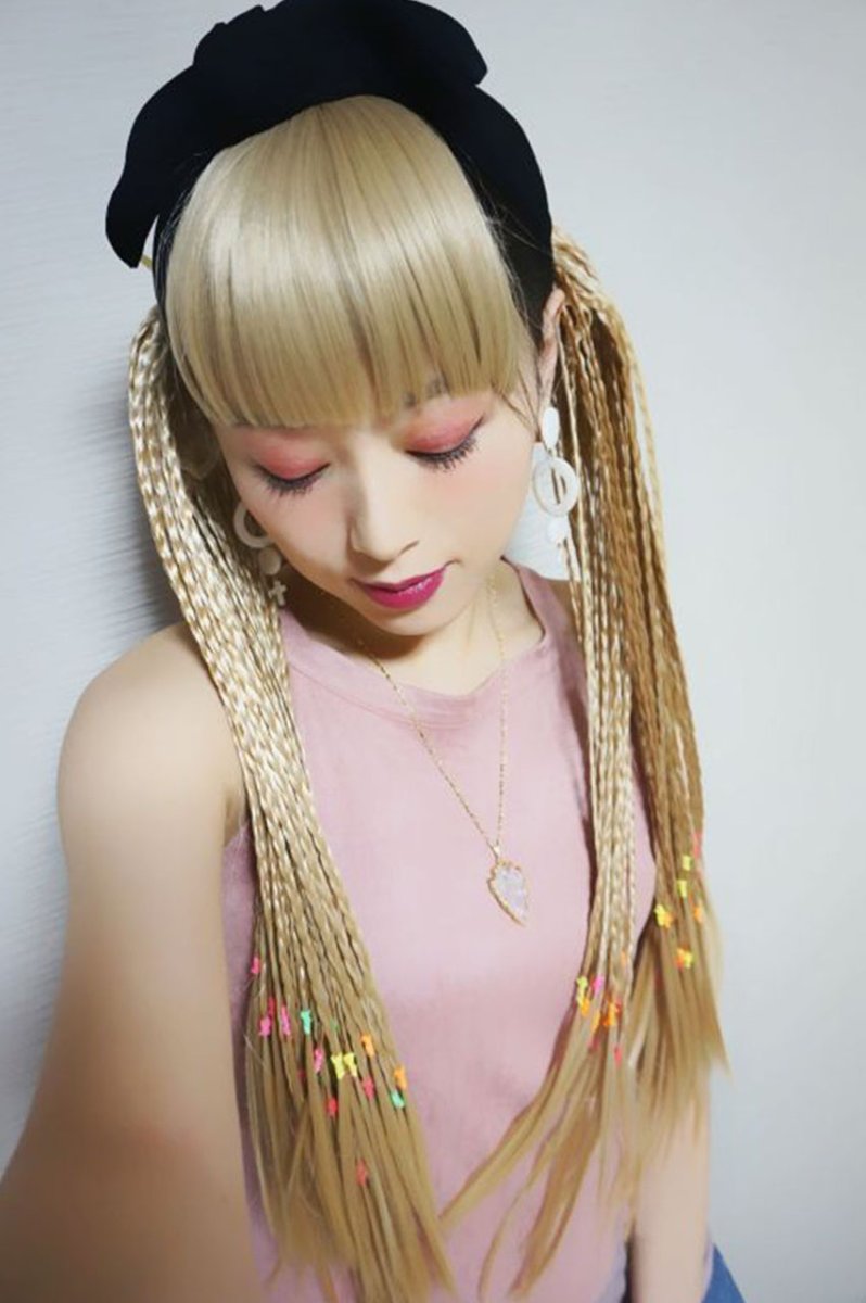 画像13: リボン紐付きブレイズ編みポニーテールウィッグ【全６色】 (13)