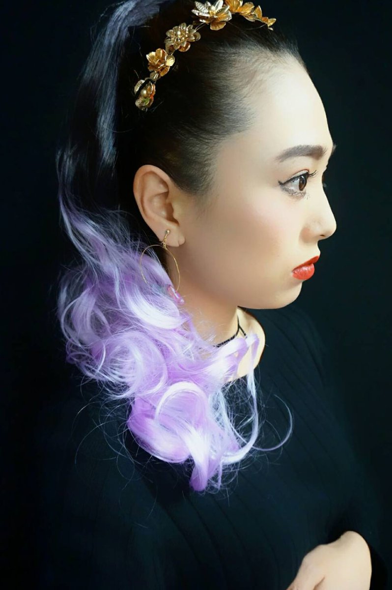 画像2: 《税抜き6900円お買い上げのお客様プレゼント》リボン紐付きロングカールポニー【全2色】 (2)