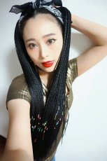 画像6: リボン紐付きブレイズ編みポニーテールウィッグ【ボリューミータイプ：全3色】 (6)
