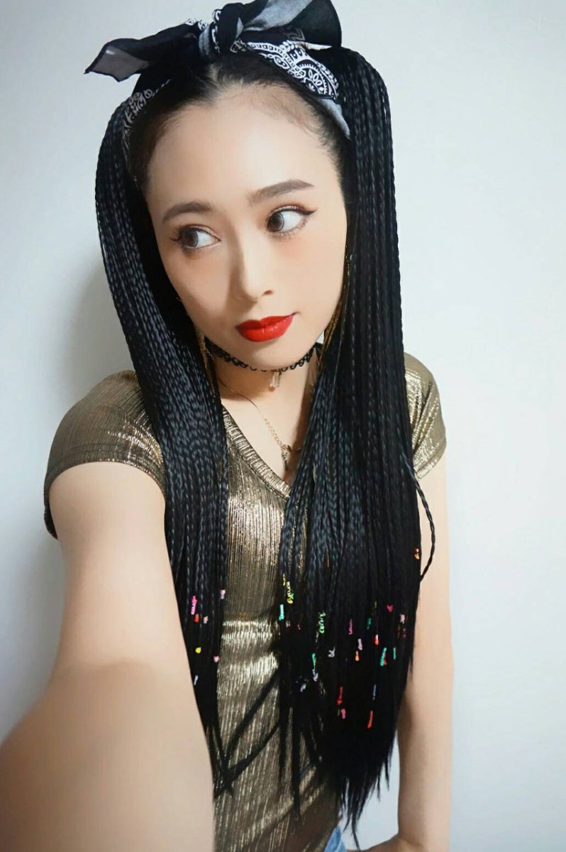 画像11: リボン紐付きブレイズ編みポニーテールウィッグ【ボリューミータイプ：全3色】 (11)