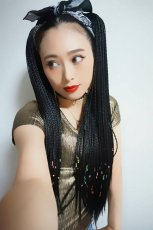画像11: リボン紐付きブレイズ編みポニーテールウィッグ【ボリューミータイプ：全3色】 (11)