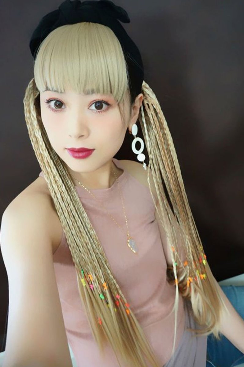 画像5: リボン紐付きブレイズ編みポニーテールウィッグ【全６色】 (5)