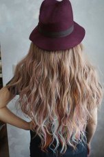 画像8: ハーフwig☆2way☆パステルレインボーカラーウェーブロング【ライトブラウンベースレインボー】 (8)