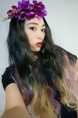 画像16: 【SALE】ハーフwig☆2way✩トロピカルレインボーカラーウェーブロング【根元黒染め×トロピカルレインボー】 (16)
