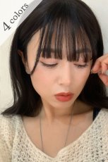 画像1: 人毛・サイド付薄め前髪ウィッグ【全4色】 (1)