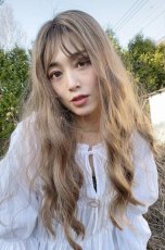 画像2: ムルギョルウェーブロング【根元黒mix×シフォンベージュ】 (2)