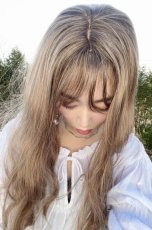 画像5: ムルギョルウェーブロング【根元黒mix×シフォンベージュ】 (5)