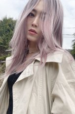 画像13: 【SALE】幅広I型つむじ☆クールレイヤーストレートセミロング【根元黒mix×ペールピンク】 (13)