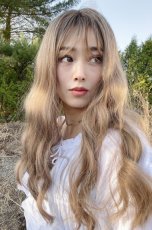 画像6: ムルギョルウェーブロング【根元黒mix×シフォンベージュ】 (6)