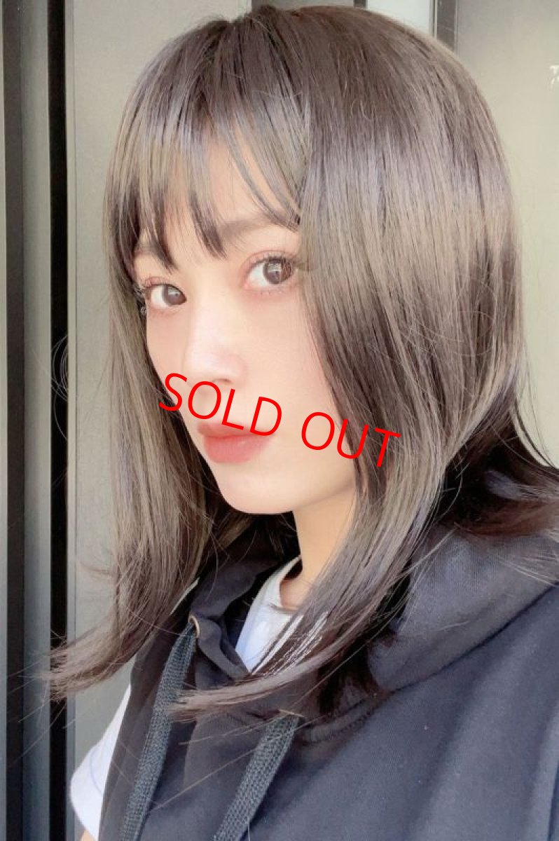 画像9: つむじレース手植え製法☆愛されレイヤーワンカールボブ【アッシュブラック】 (9)