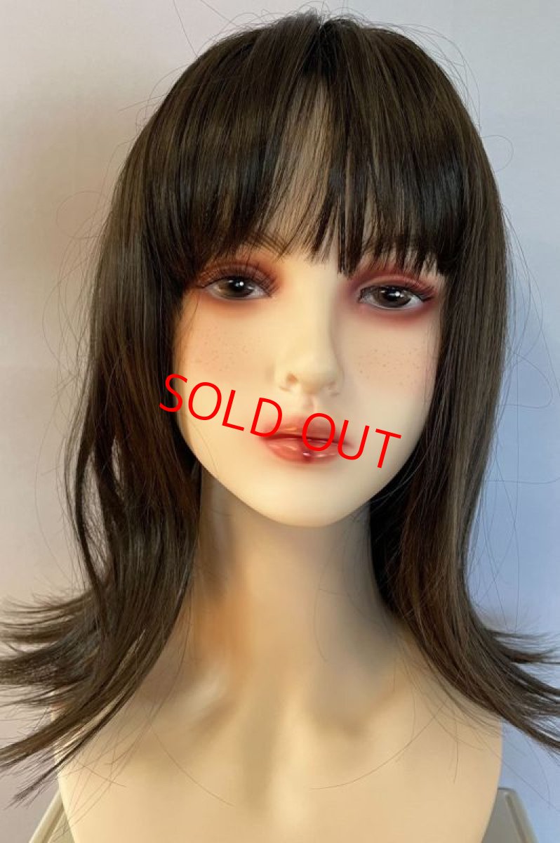 画像17: つむじレース手植え製法☆愛されレイヤーワンカールボブ【アッシュブラック】 (17)